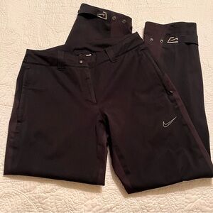 NIKE Storm-FIT Golf Pants Women’s Small, Black, Adjustable Length & Leg Opening